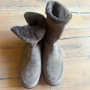 Easy Spirit Cozy Fur-Lined Suede Boots